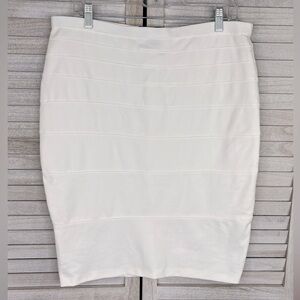 THALIAN Stretchy White Bandage Skirt-12